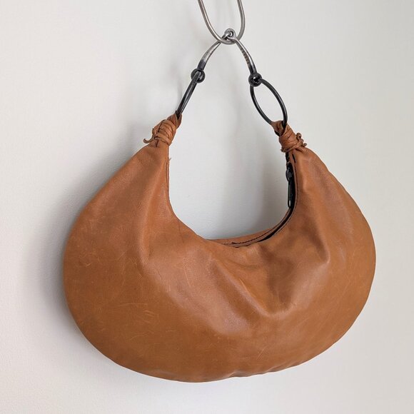 🐎 Unique Snaffle Horse Bit Brown Leather Hobo Bag - Picture 6 of 12